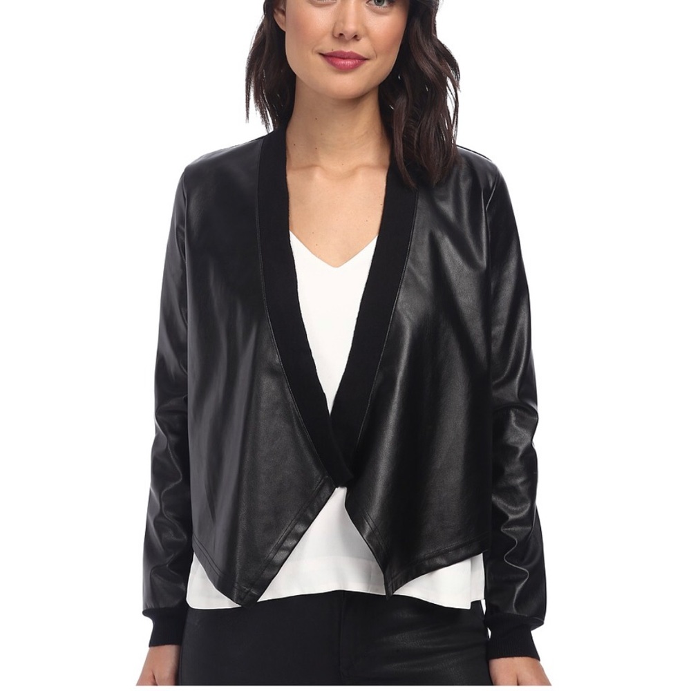 Madilyn Faux Leather Cardi-Wrap